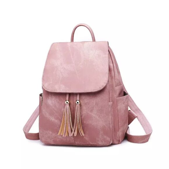 Blushing Boho Pink Tassel Backpack main image 5